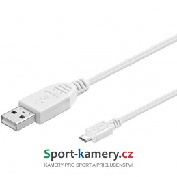 Kabel USB micro B 1m | WHITE