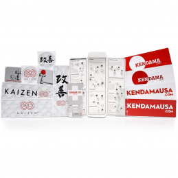 Kendama KENDAMA USA Kaizen Triple Stripe | Gloss | PINK-GREEN