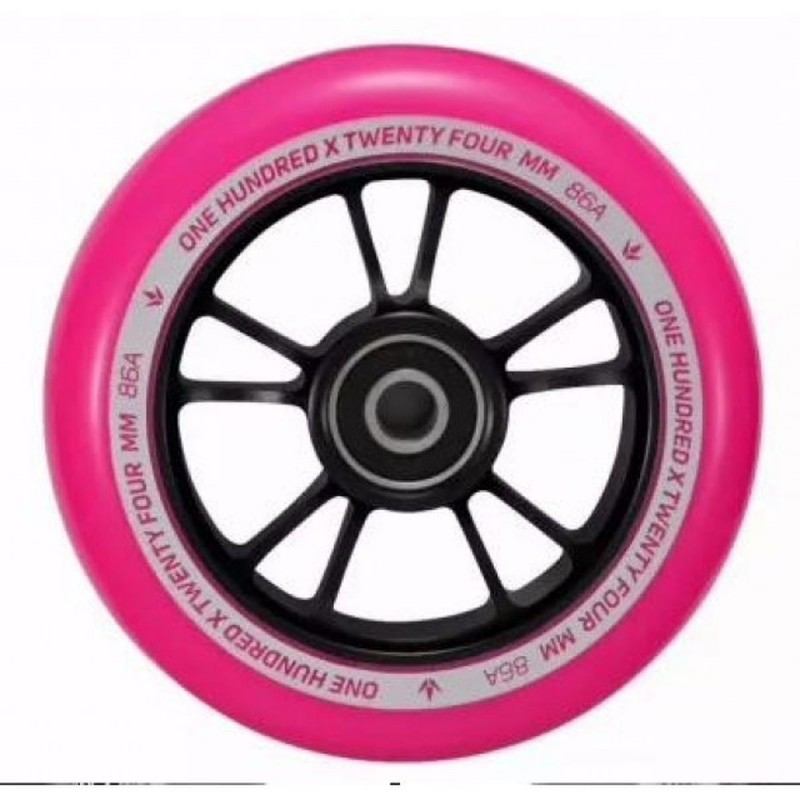 Kolečko BLUNT 10 Spokes 100mm | 86A | ABEC-9 | BLACK-PINK