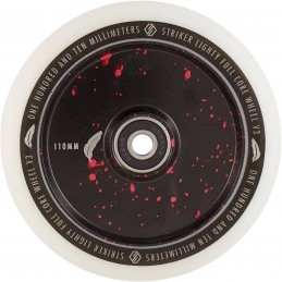 Kolečko STRIKER Lighty Full Core V3 WHITE PU 110mm | 88A | ABEC-9 | BLACK-RED SPLASH