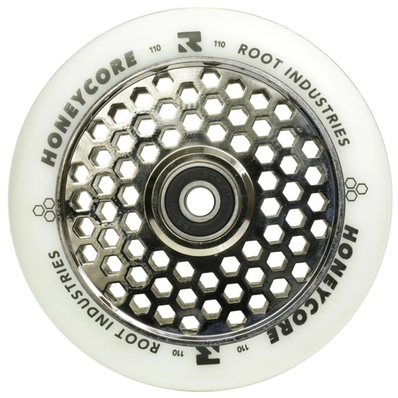 Kolečko ROOT HoneyCore 110mm | ABEC-11 | WHITE-MIRROR