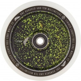 Kolečko STRIKER Lighty Full Core V3 WHITE PU 110mm | 88A | ABEC-9 | BLACK-GREEN SPLASH