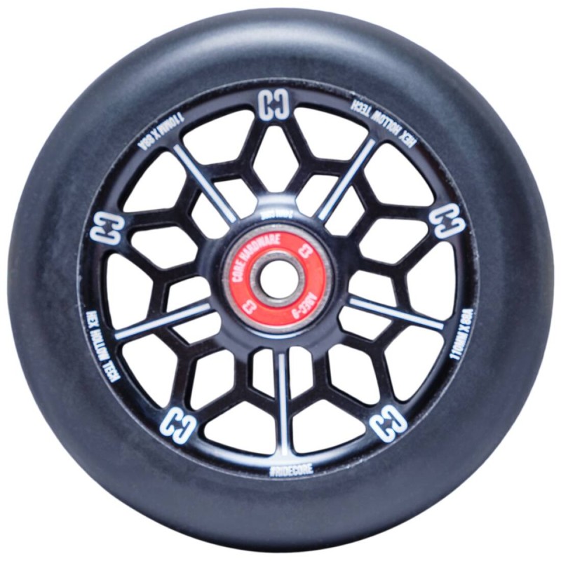 Kolečko CORE Hex Hollow 110mm | 88A | ABEC-9 | BLACK