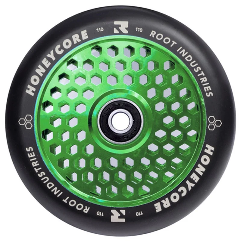 Kolečko ROOT HoneyCore 110mm | ABEC-11 | BLACK-GREEN