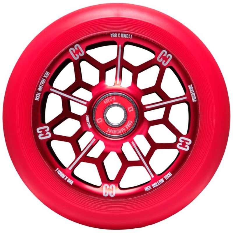 Kolečko CORE Hex Hollow 110mm | 88A | ABEC-9 | RED