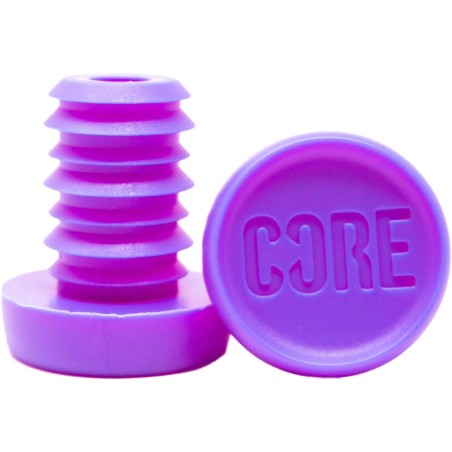 Koncovky CORE do řídítek ocelových | sada 2ks | PURPLE