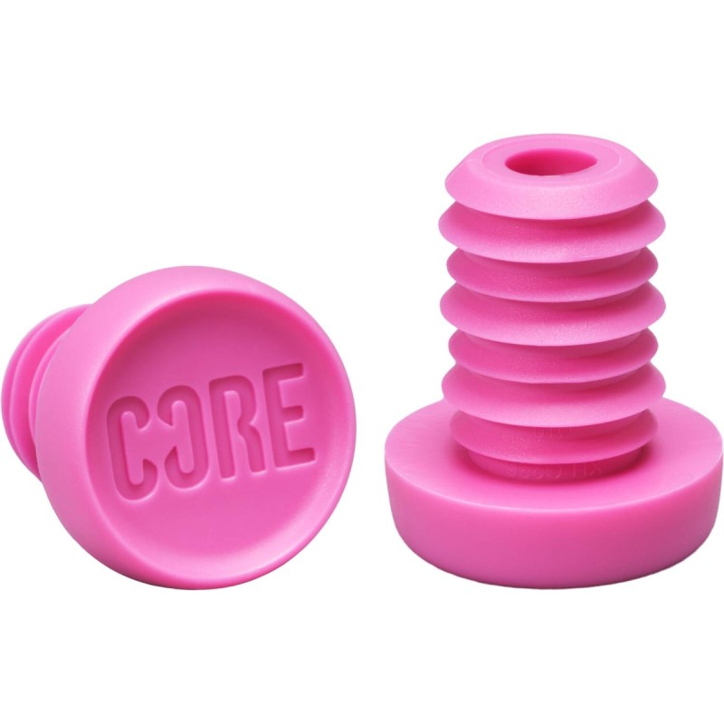 Koncovky CORE do řídítek ocelových | sada 2ks | PINK