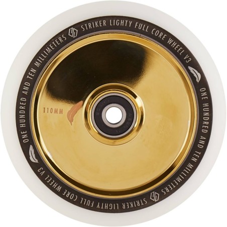 Kolečko STRIKER Lighty Full Core V3 WHITE PU 110mm | 88A | ABEC-9 | GOLD