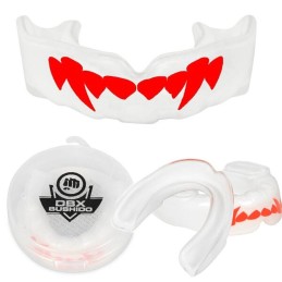 Chránič zubů DBX BUSHIDO Hydragel s tesáky | WHITE-RED