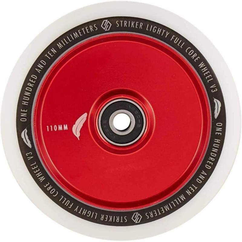 Kolečko STRIKER Lighty Full Core V3 WHITE PU 110mm | 88A | ABEC-9 | RED