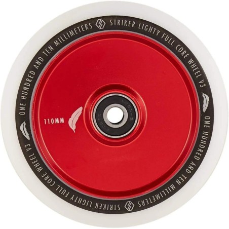 Kolečko STRIKER Lighty Full Core V3 WHITE PU 110mm | 88A | ABEC-9 | RED