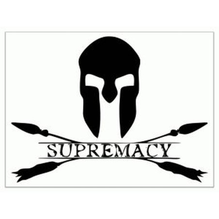 Samolepka SUPREMACY | 1ks | WHITE