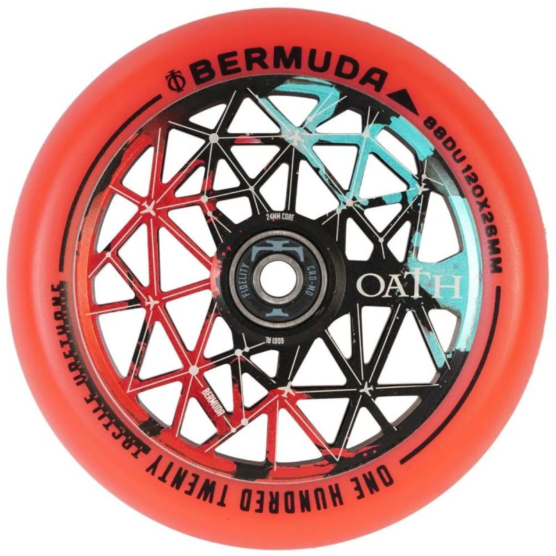 Kolečko OATH Bermuda 120x24/26mm | 88A | ABEC-9 | BLACK-TEAL-RED