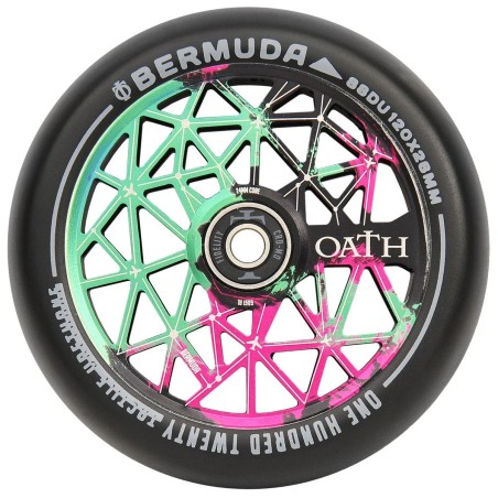 Kolečko OATH Bermuda 120x24/26mm | 88A | ABEC-9 | GREEN-PINK-BLACK