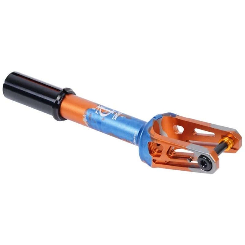 Vidlice OATH Shadow | IHC | 100-125 x 24-28mm | ORANGE-BLUE-TITANIUM