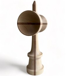 Kendama OKENDAMA Captain Latvia ZOBENS Double Sapelle Splice Ken + NEO GLAZE Maple Tama | OPAL GREEN