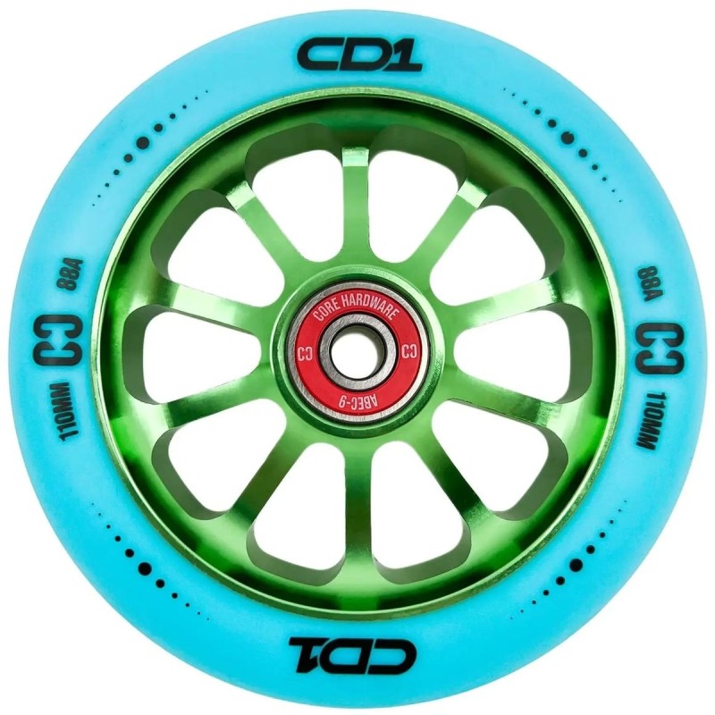 Kolečko CORE CD1 110mm | 88A | ABEC-9 | BLUE-LIME