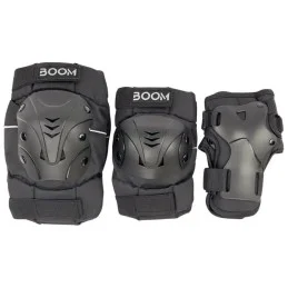 Chrániče kolen, loktů a zápěstí BOOM Classic PLUS Tripple Pad Set | BLACK