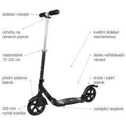 Skládací koloběžka MICRO Flex 200 | BLACK