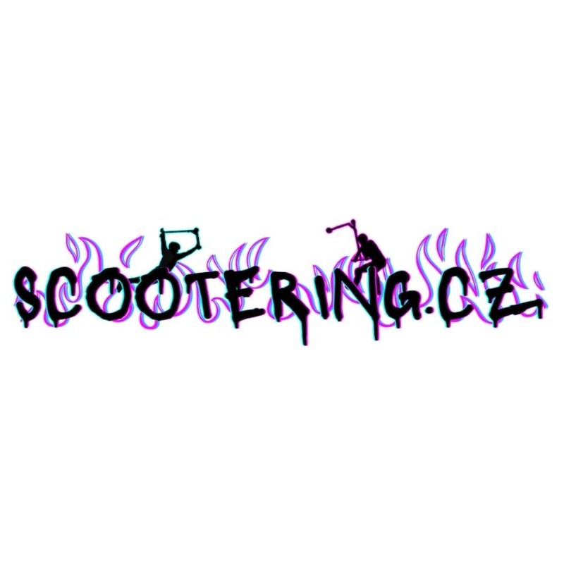 Samolepka SCOOTERING.cz proužek | 90mm | GLITCH