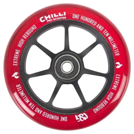 Kolečko CHILLI CSG Hannya | 110mm | 85A | ABEC 9 | TRANSPARENT RED