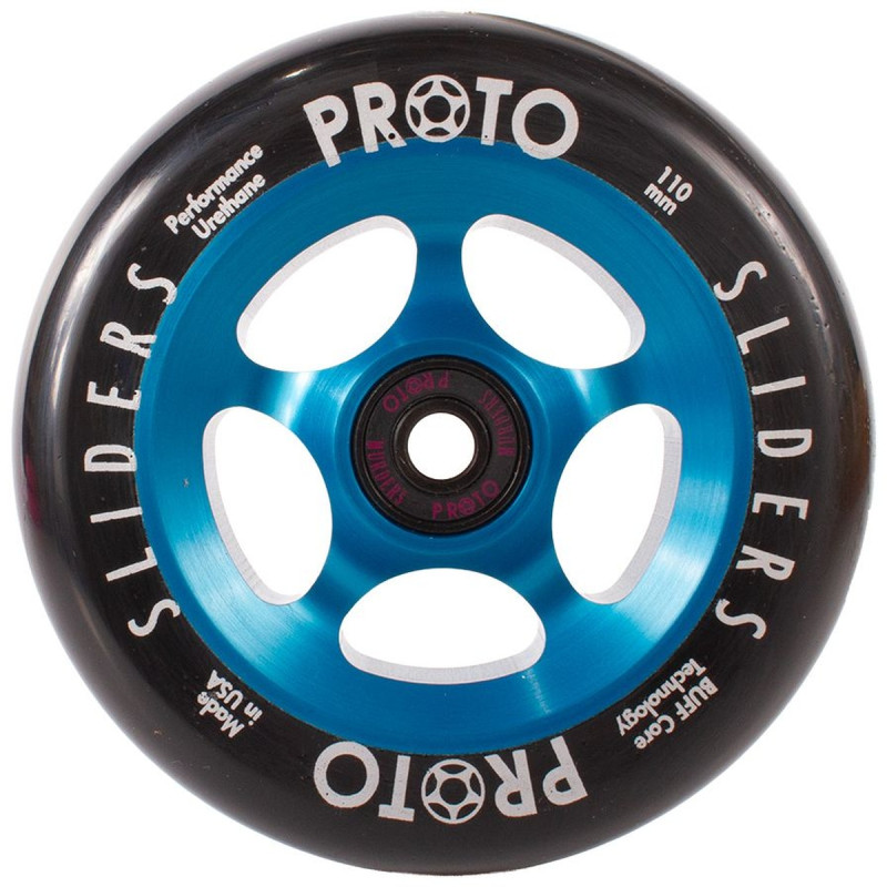Kolečko PROTO Spoked Slider Blacked Out | 110x24mm | BLACK ON BLUE