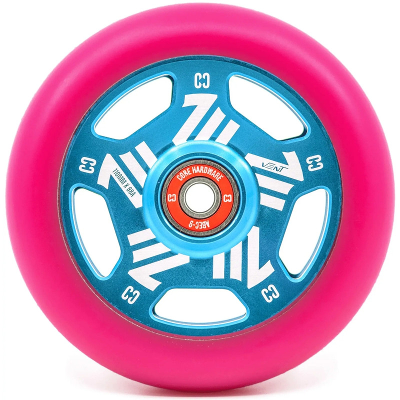 Kolečko CORE VENT 110mm | 88A | ABEC-9 | PINK-TEAL