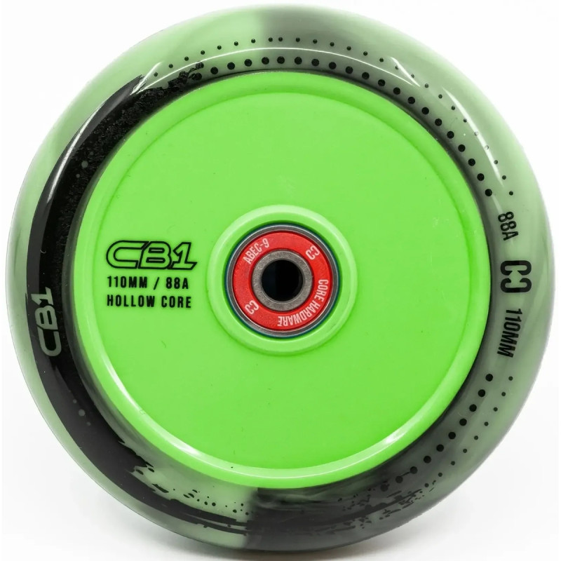 Kolečko CORE CB1 Hollow Plastic 110mm | 88A | ABEC-9 | BLACK-GREEN