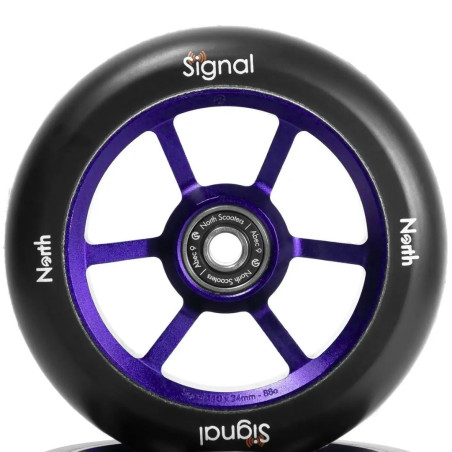 Kolečko NORTH Signal V3 110x24mm | 88A | ABEC-9 | BLACK-PURPLE