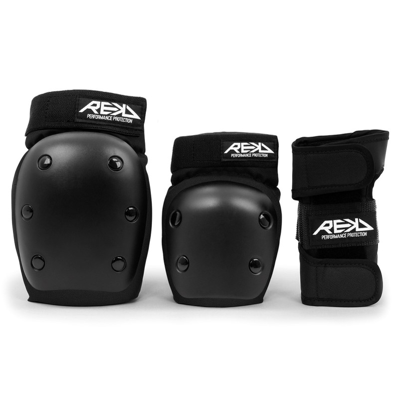 Chrániče kolen, loktů a zápěstí REKD Heavy Duty Triple Pad Set RKD600 | Velikosti XS-XL | BLACK