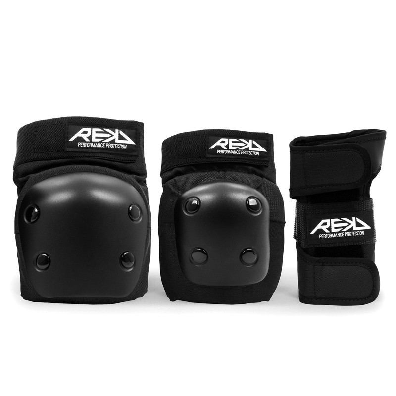 Chrániče kolen, loktů a zápěstí REKD Junior Heavy Duty Triple Pad Set RKD590 | Velikosti S-L | BLACK