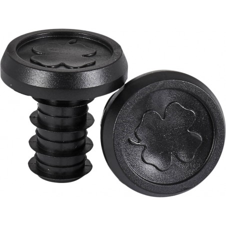 Koncovky LUCKY do řidítek hliníkových | sada 2ks | BLACK